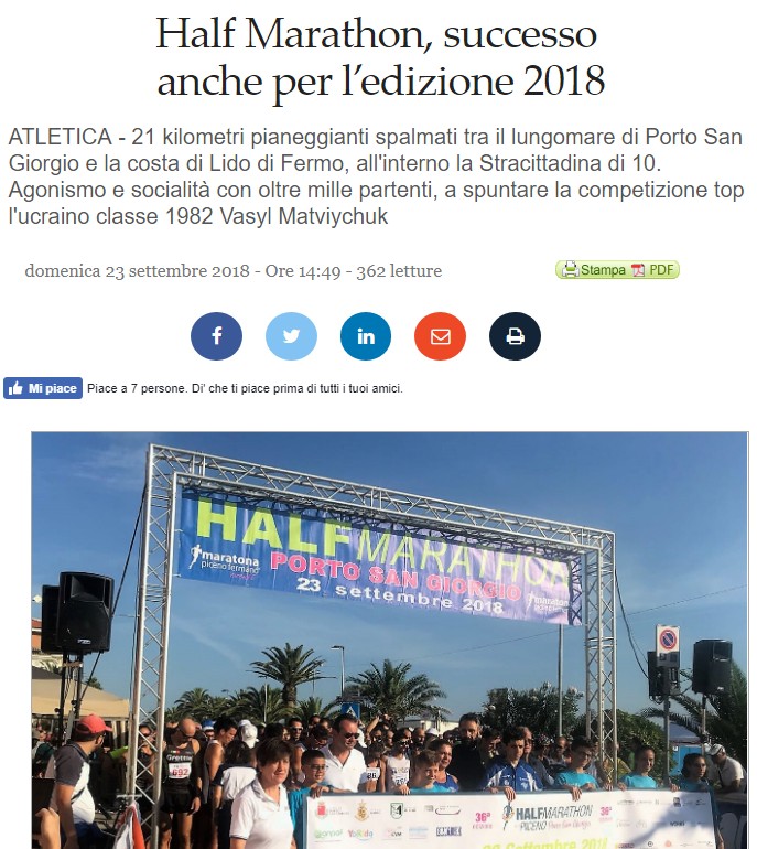 Half Marathon, successo anche per l’edizione 2018